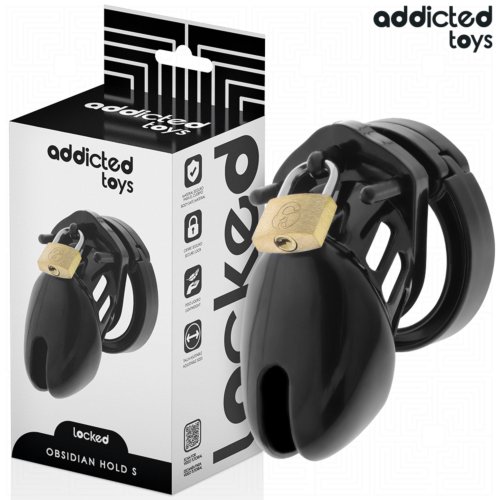 BDSM Cage Addicted Toys Locked Obsidian Hold Size S