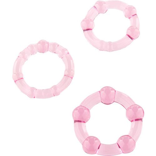 SEVEN CREATIONS 3 Silicone Cock Rings Set