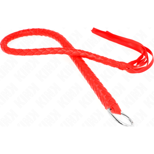 BDSM Whip KINK Snake with Red Hand Ring 65 cm