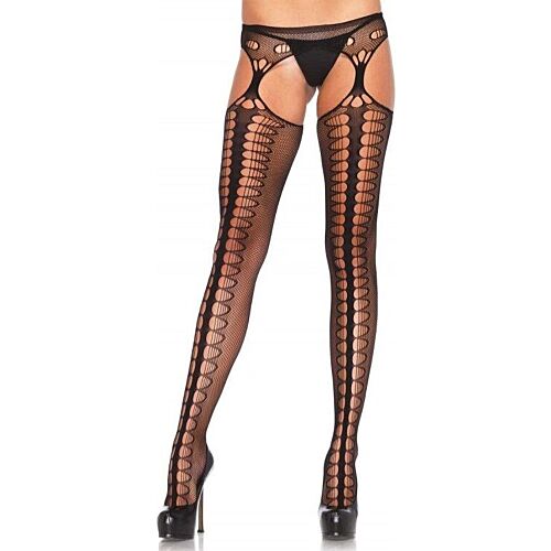 Leg Avenue Tights with Garter - Mesh Design