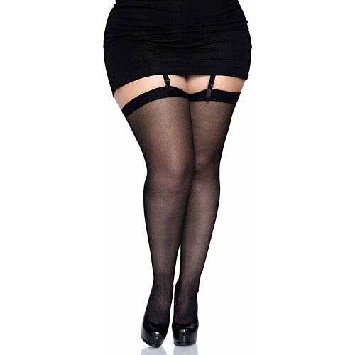 Tights Leg Avenue Hosiery Plus - Adjustable Black Tights