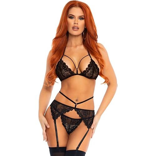 Lingerie Set Leg Avenue Floral Lace L