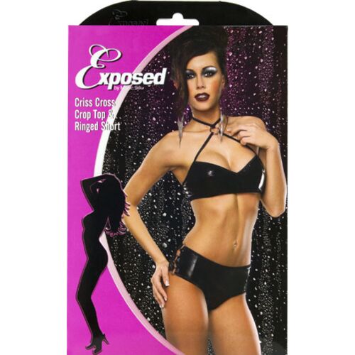 Crop Top & Boy Short Set by Exposed - Sleek Design