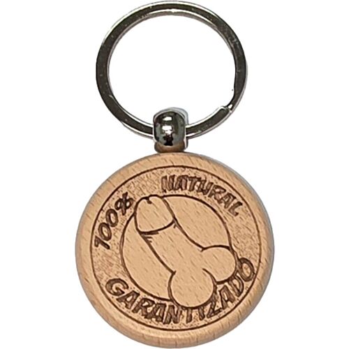 Wooden Penis-Shaped Keychain by Diablo Picante