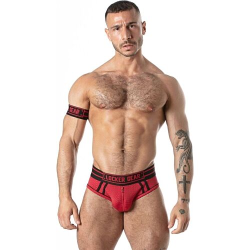 LOCKER GEAR Sport Mesh Jock Brief Red S