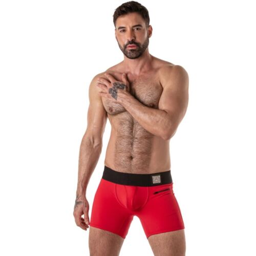 Boxer Shorts Locker Gear Wide Waistband Trunk with Rear Zip