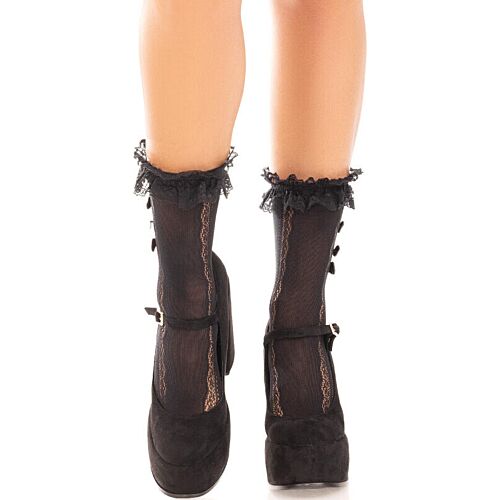 Ankle Socks Leg Avenue with Ruffles and Hearts