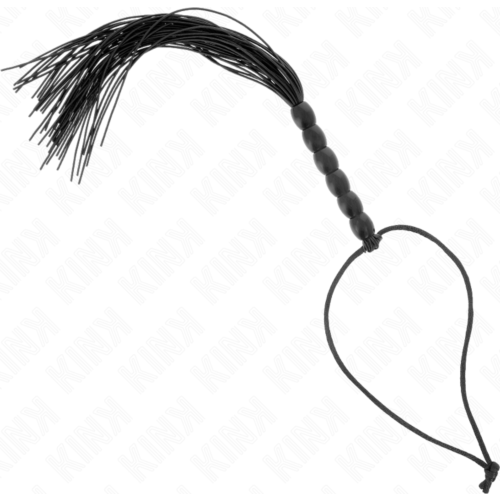 BDSM Whip KINK Mini Silicone with 6 Black Balls 26 cm