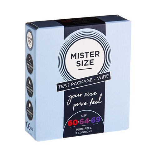 Mister Size - Pure Sensation Condoms 60, 64, 69 mm 3 Pack - Tester