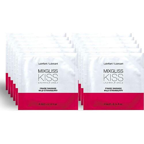 MIXGLISS Strawberry Flavour Water-Based Lubricant 12 Single Dose