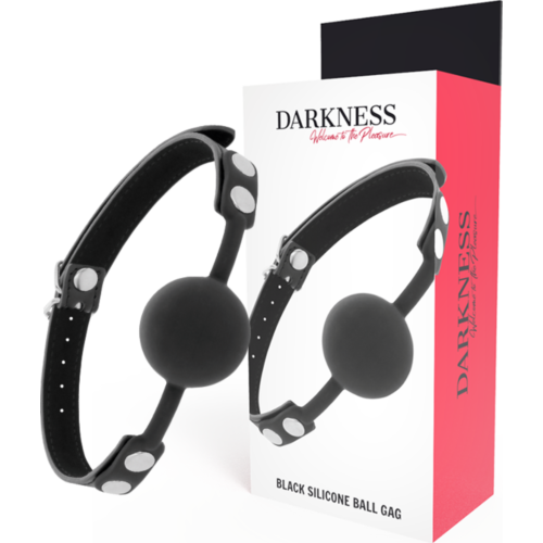 BDSM Gag Darkness with Quality Leather Straps