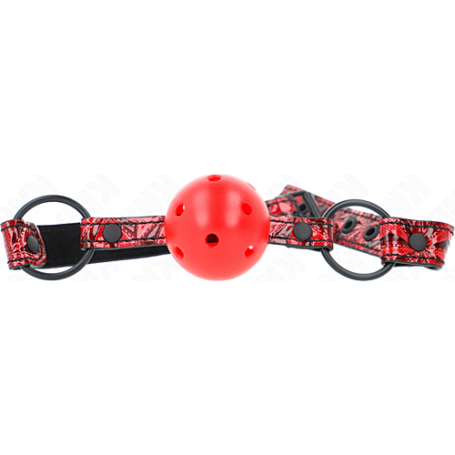 KINK 4.5 cm Diamond Pattern Ball Gag with Adjustable Fit