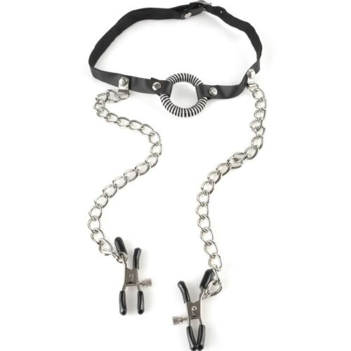 Gag with Nipple Clamps by Fetish Fantasy Series