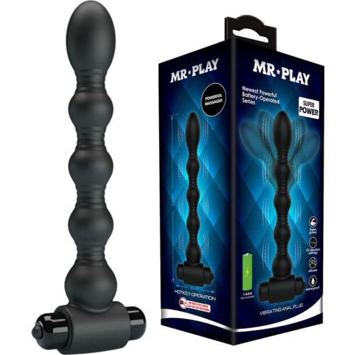 Vibrating Anal Plug MR PLAY - Unique Bead Shape