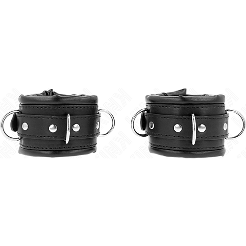 KINK Heavy Wrist Restraints with Black Fur Lining