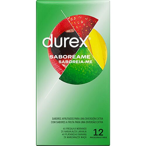 Durex Saboréame Condoms with Fruity Flavours - 12 Pack