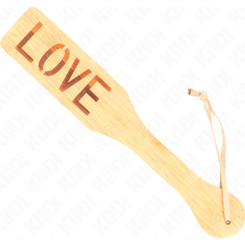 BDSM Paddle KINK Bamboo Love 32 x 5.5 cm