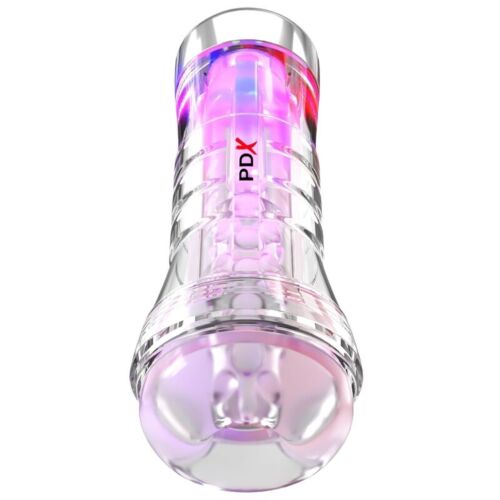 Masturbator PDX ELITE VIEWTUBE XXL LED Transparent Stroker