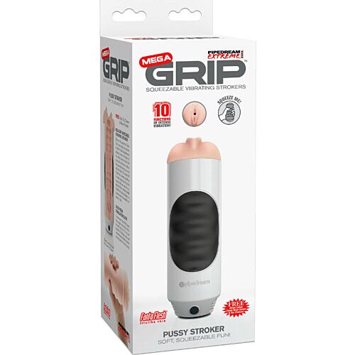 Vagina Masturbator Vibrator EXTREME TOYZ MEGA GRIP with 10 Modes