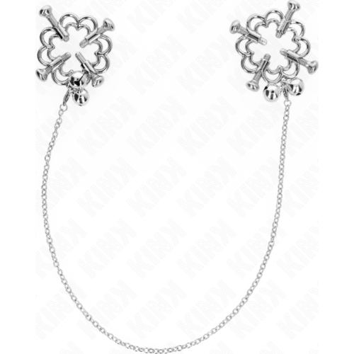 Nipple Clamps KINK Metal Flower with Chain for Sensual Play