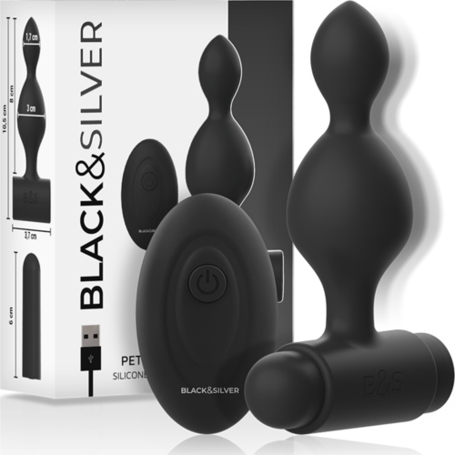 BLACK&SILVER Tucker Small Silicone Anal Plug