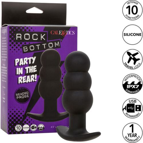 Anal Plug CALEXOTICS Rock Bottom with 10 Vibrations