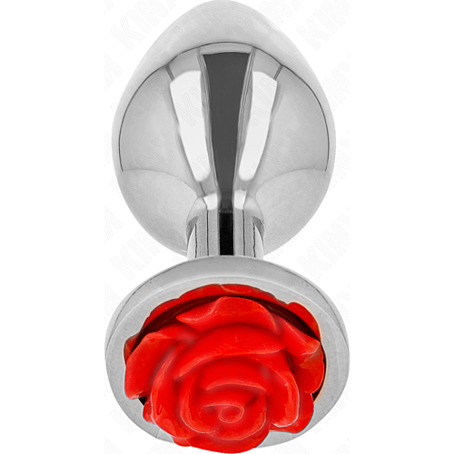 Anal Plug KINK Pleasure Plugs with Red Rose Adornment
