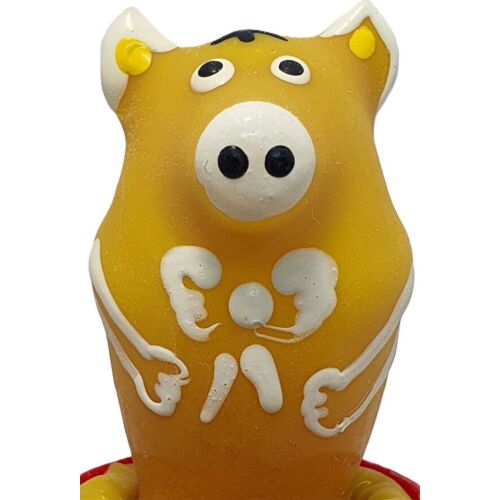Novelty Condoms CONDOMERIE Pig Sitting Yellow - Hand-painted Fun
