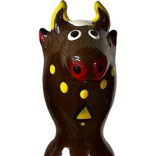 Novelty Condom CONDOMERIE Bull Black Model 2 Hand-Painted