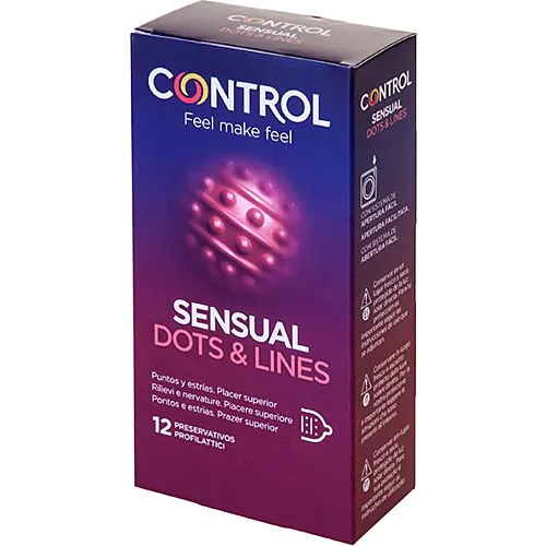 Control Condoms Sensual Dots & Lines - Extra Stimulation