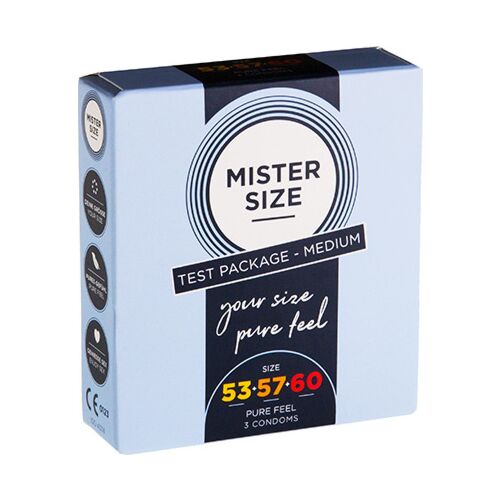 Mister Size condoms 53, 57 & 60 — 3 pack