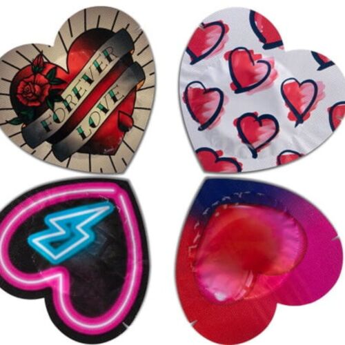 Heart-Shaped Condoms Pasante 144 Units