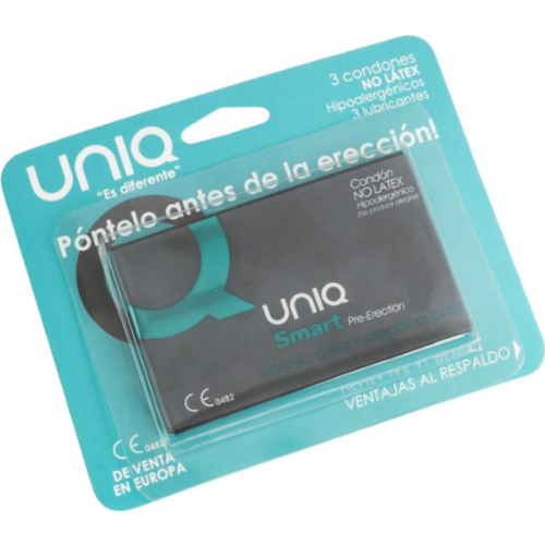 Condoms UNIQ Smart Latex-Free Pre-Erection Condoms