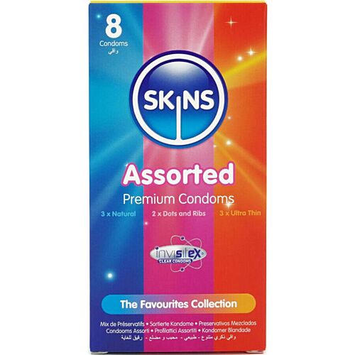 Assorted Condoms SKINS Premium Pack 8 | Variety and Quality