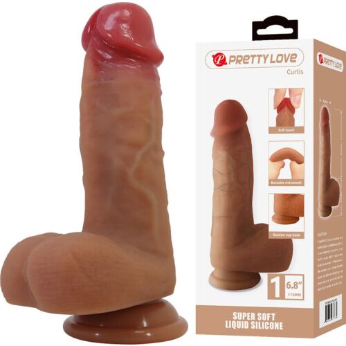 Realistic Dildo Pretty Love Curtis with Suction Cup