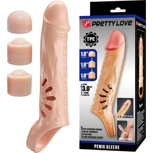 Penis Sleeve Pretty Love Male with Customisable Extenders