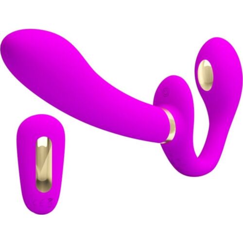 Vibrator Pretty Love Thunderbird Double Strap-On Remote Control