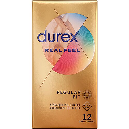 Condoms Durex Real Feel 12 Units for Natural Sensation