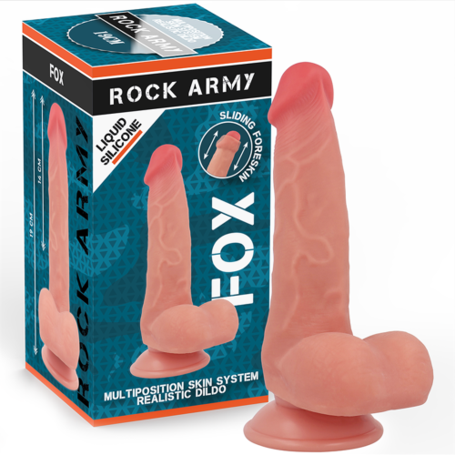 Realistic Dildo Rock Army Fox - 19 cm Dual Density