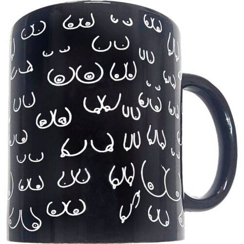 Ceramic Mug DIABLO PICANTE with Humorous Boob Drawings