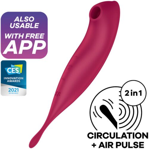 Satisfyer Twirling Pro+  Suction and Vibrating Wand with APP Connect