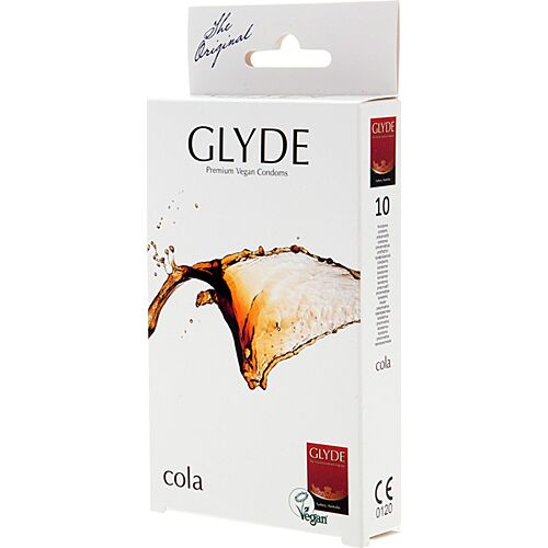 Vegan Condoms Glyde Ultra Cola 10 Pack with Cola Flavour