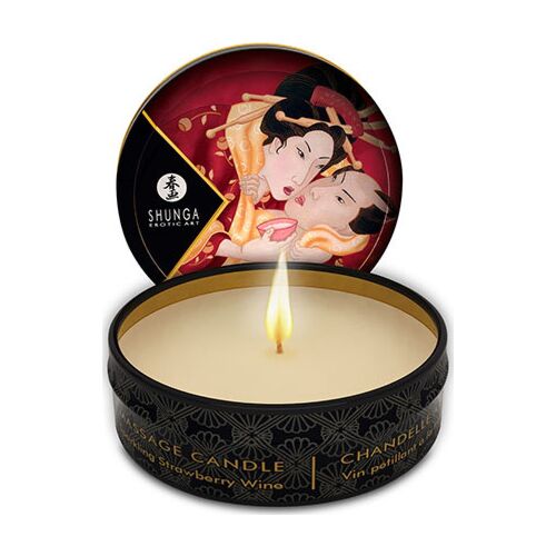 Massage Candle Shunga Mini Caress Strawberry and Cava