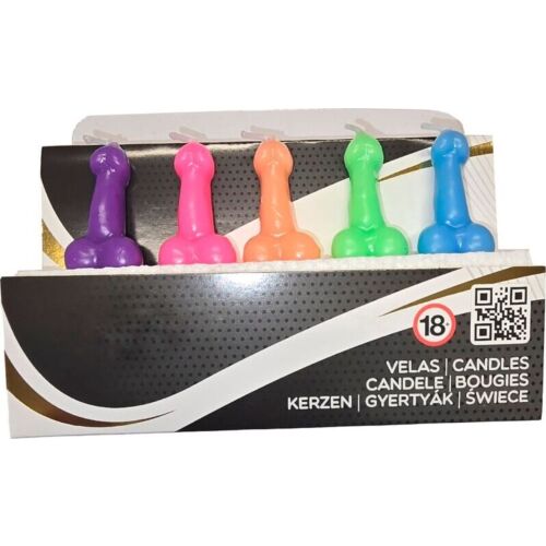 Box of 5 Penis-Shaped Candles by Diablo Picante
