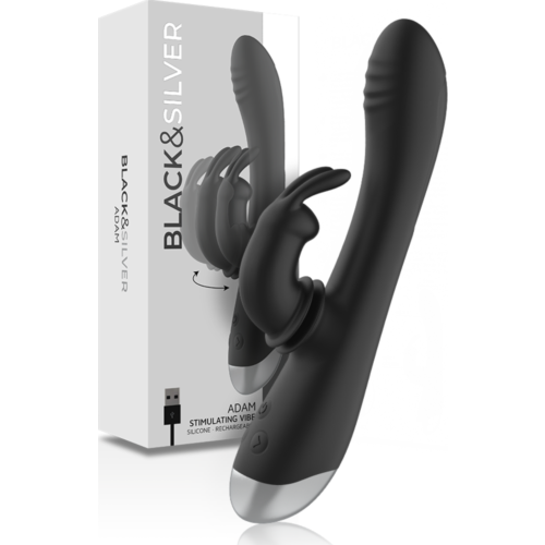 BLACK&SILVER Adam G-spot Rabbit Vibrator