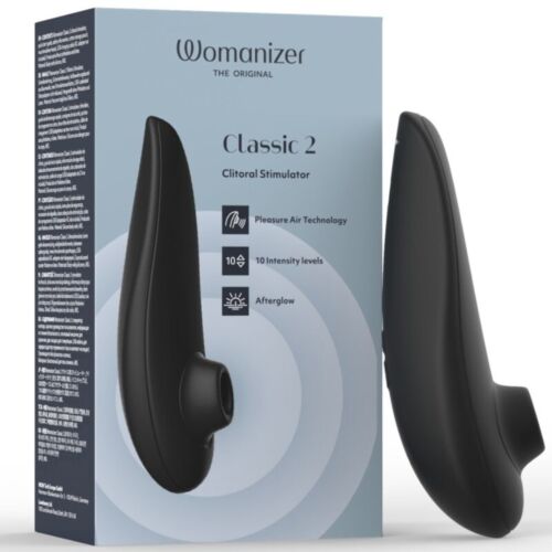 WOMANIZER Classic 2 Suction Clitoral Stimulator, 10 Levels, Black