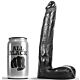 ALL BLACK 21 cm Realistic Curved Dildo