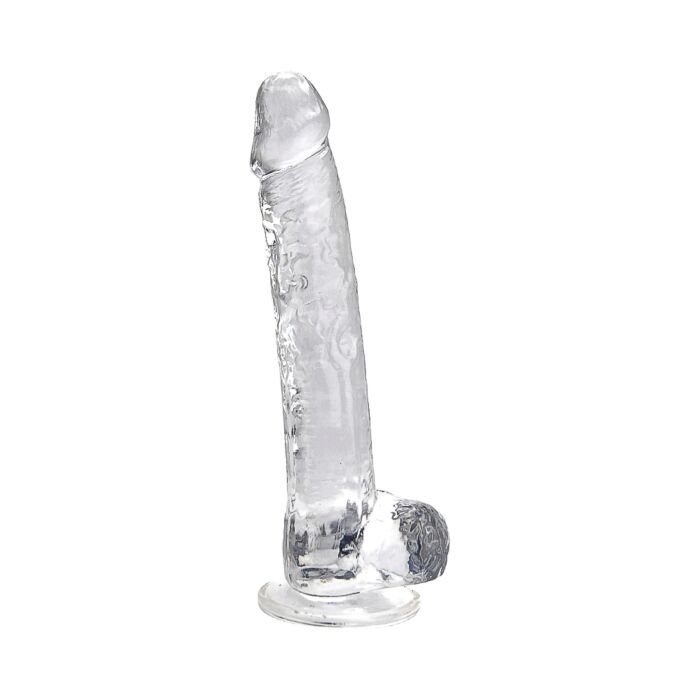 Loving Joy 11 Inch Dildo with Balls Clear Loving Joy 11 Inch Dildo with Balls Clear