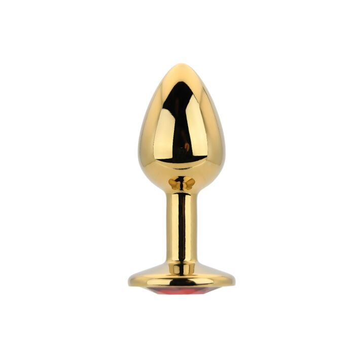 Toosh Gold Metal Butt Plug Small Red Stone Toosh Gold Metal Butt Plug Small Red Stone