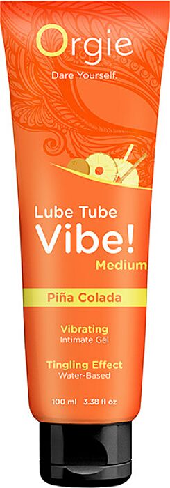 Intimate Gel Orgie Lube Tube Vibe Piña Colada with Vibration